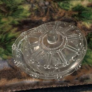 Clear Glass Lidded Dish